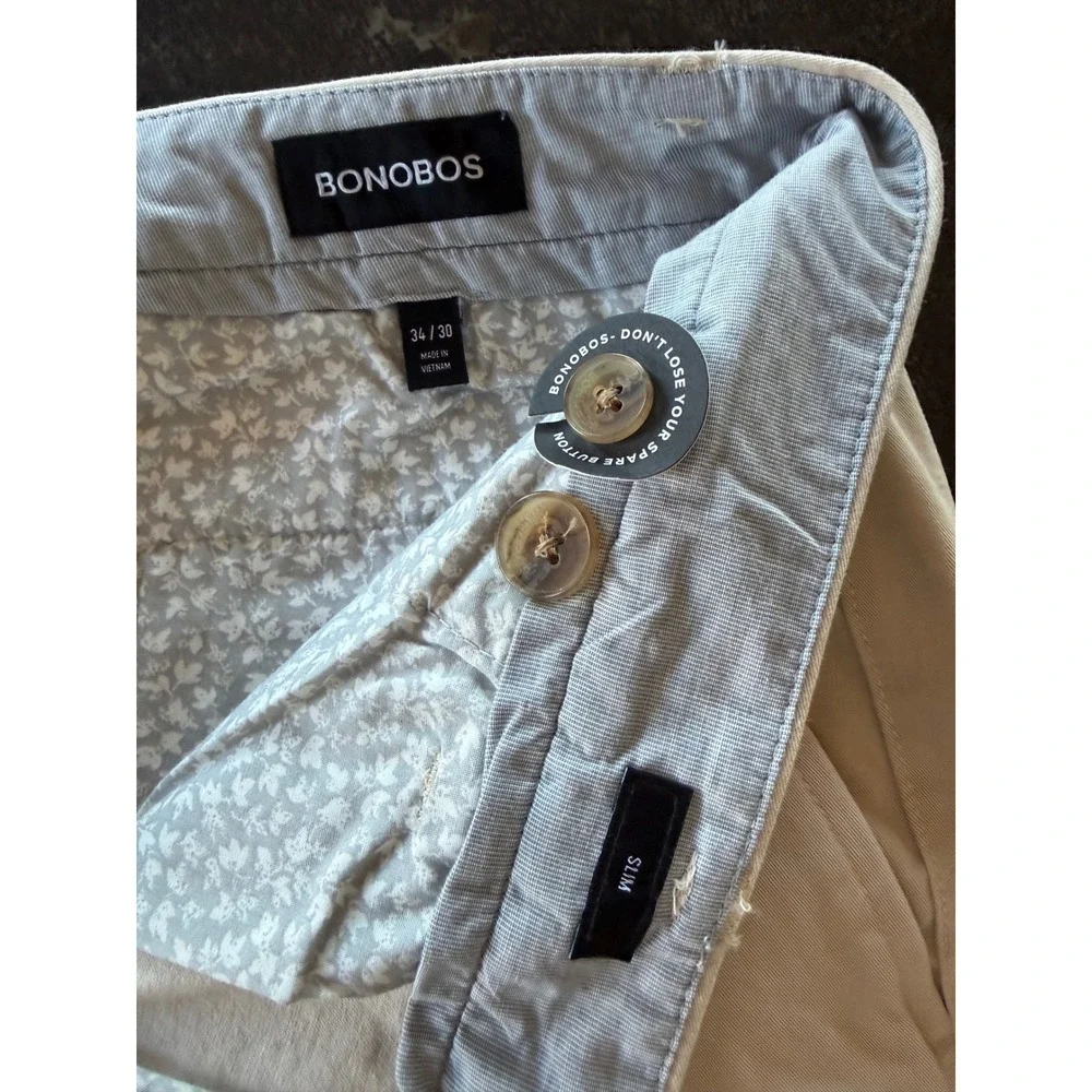 Bonobos Mens Stretch Washed Slim Fit Chinos Oat Milk Beige Pant 34x30 New
Preppy - Picture 4 of 9
